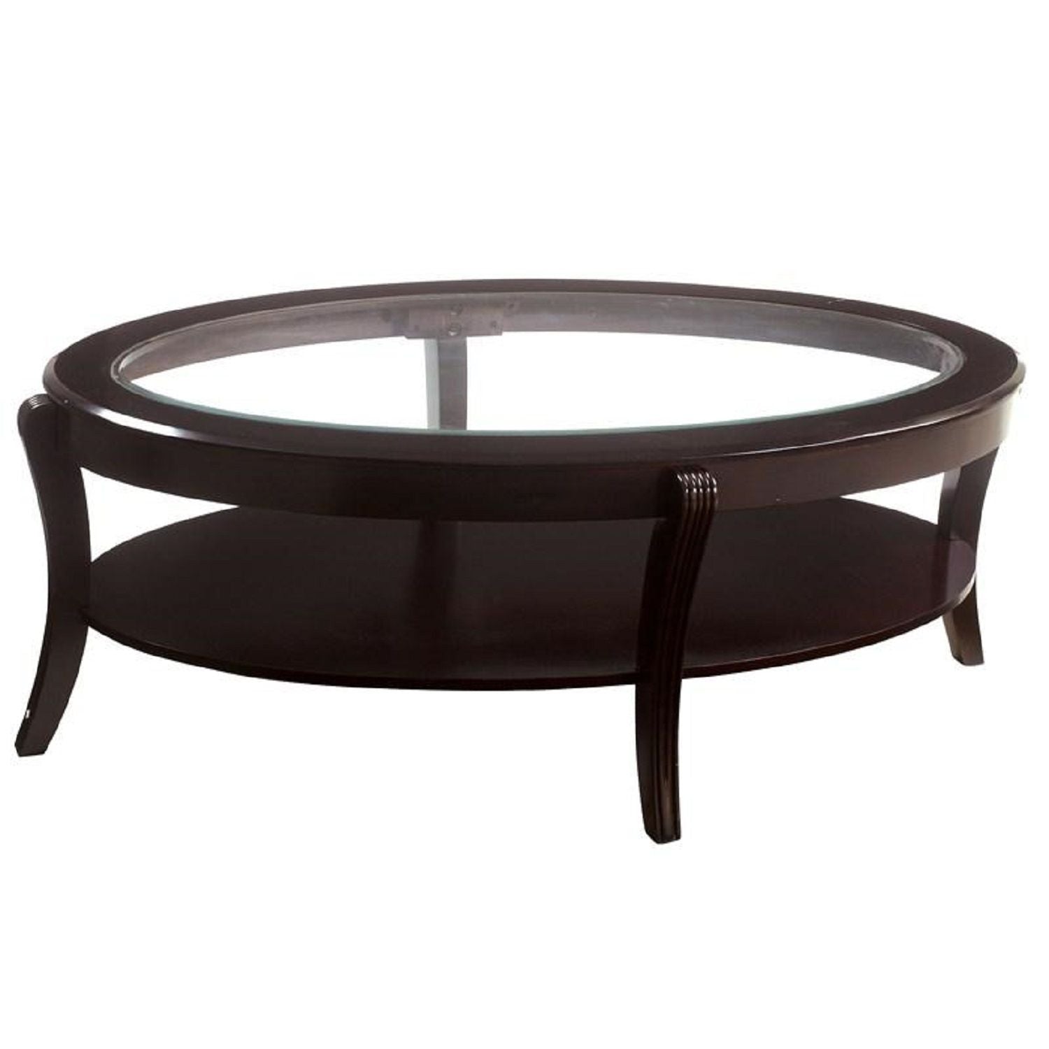 Contemporary Table With Open Lower Shelf