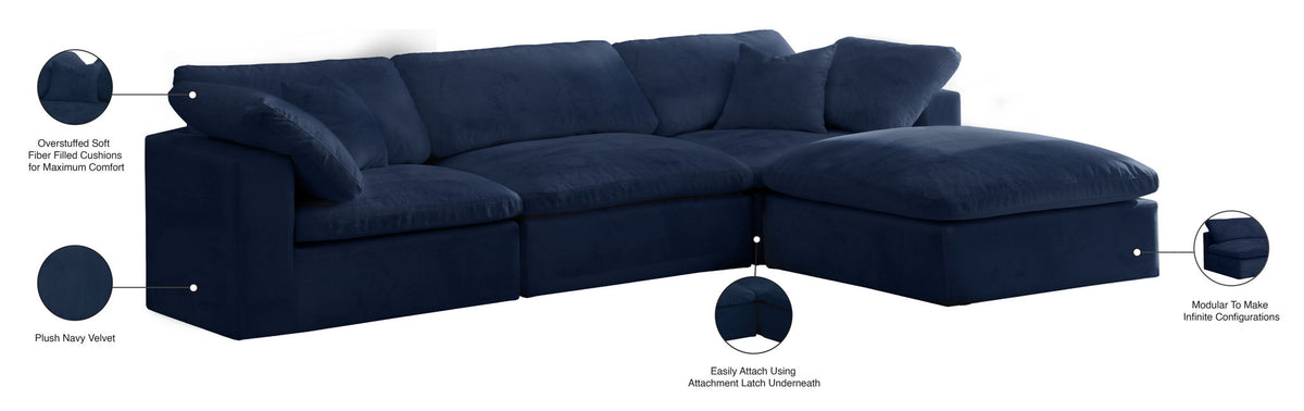 Cozy - 4 Piece Modular Sectional With Chaise