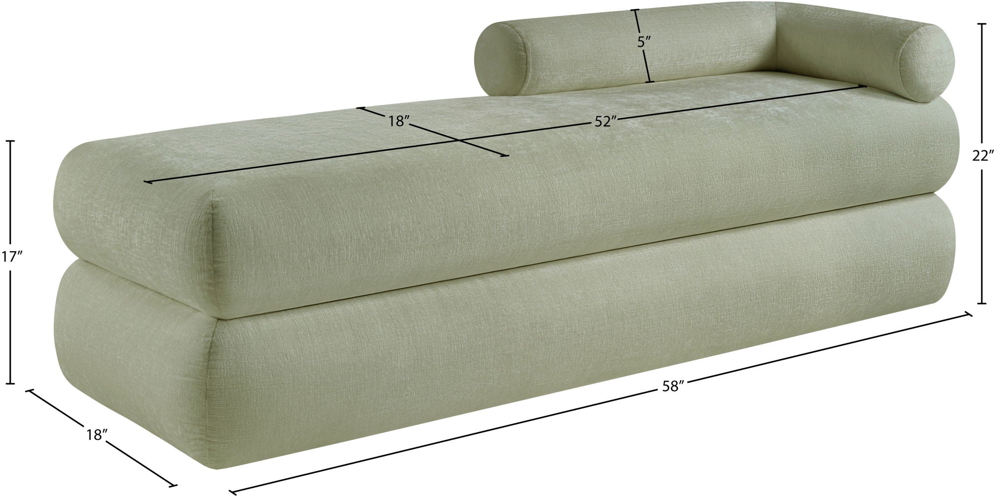 Kennedy - Chenille Bench