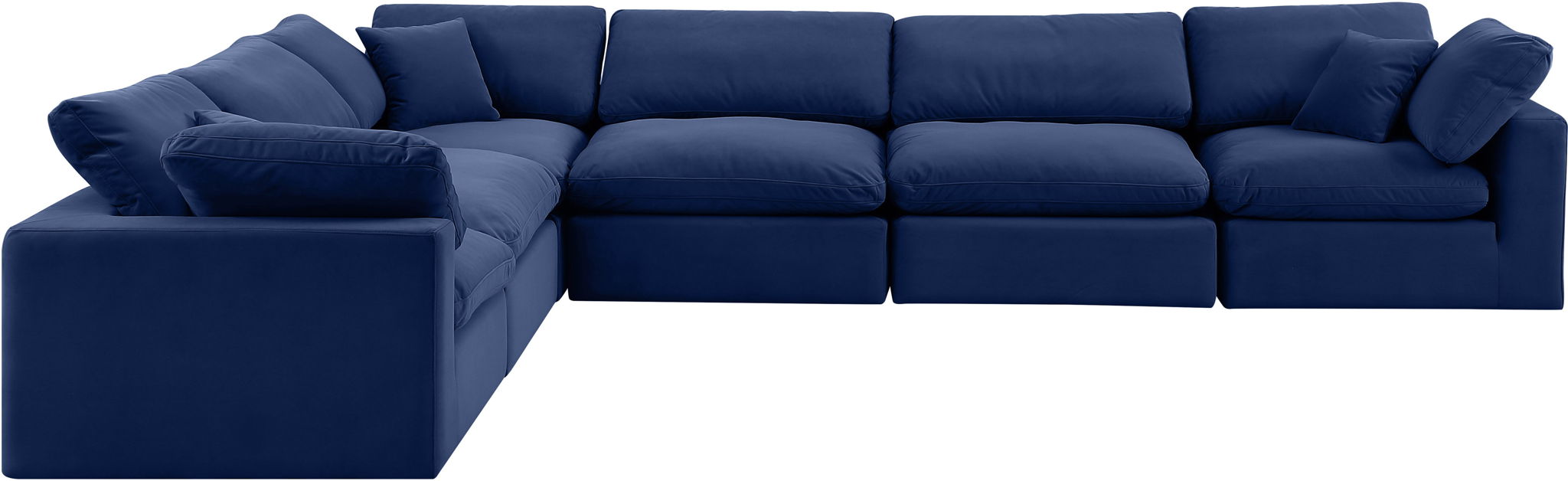 Comfy - 6 Piece Velvet Modular Corner Sectional