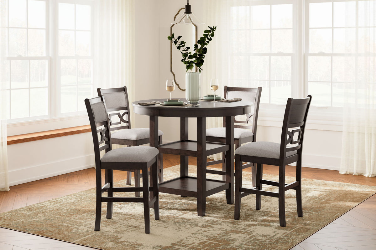 Langwest - Dining Room Counter Table Set (Set of 5) - Brown