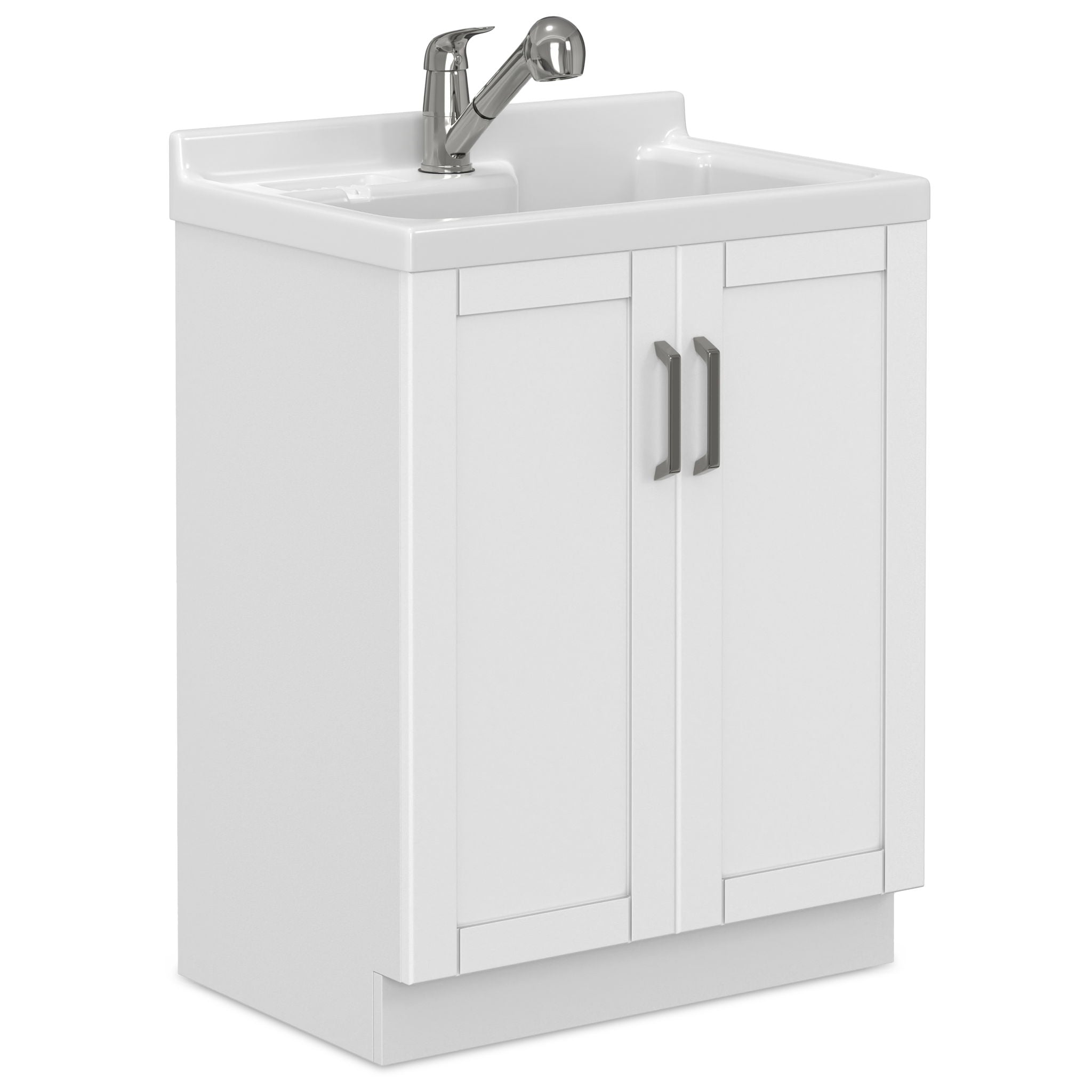 Kyle - Laundry Utility Sink And Cabinet - White