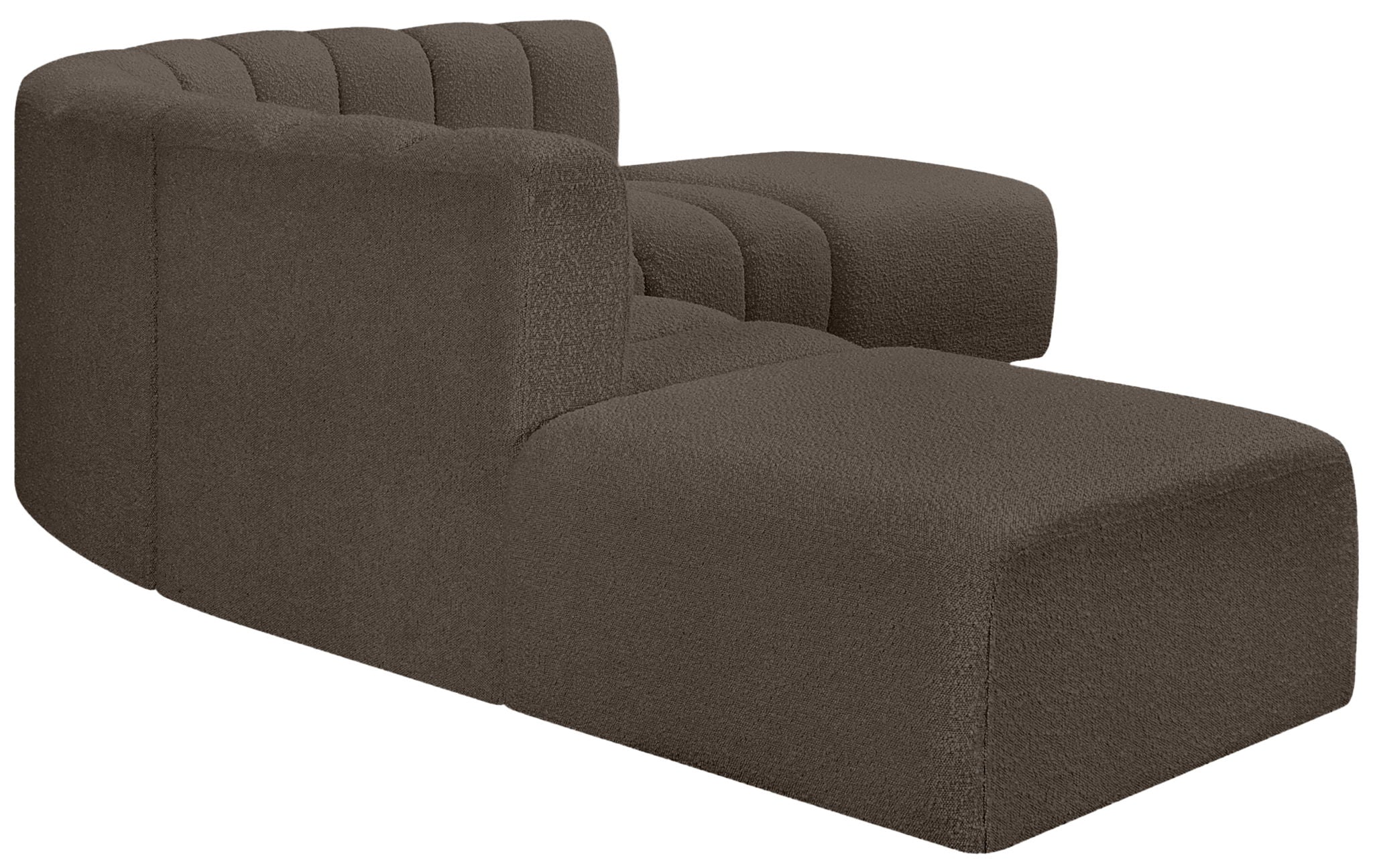 Arc - Boucle Fabric 6 Piece Corner Modular Sofa