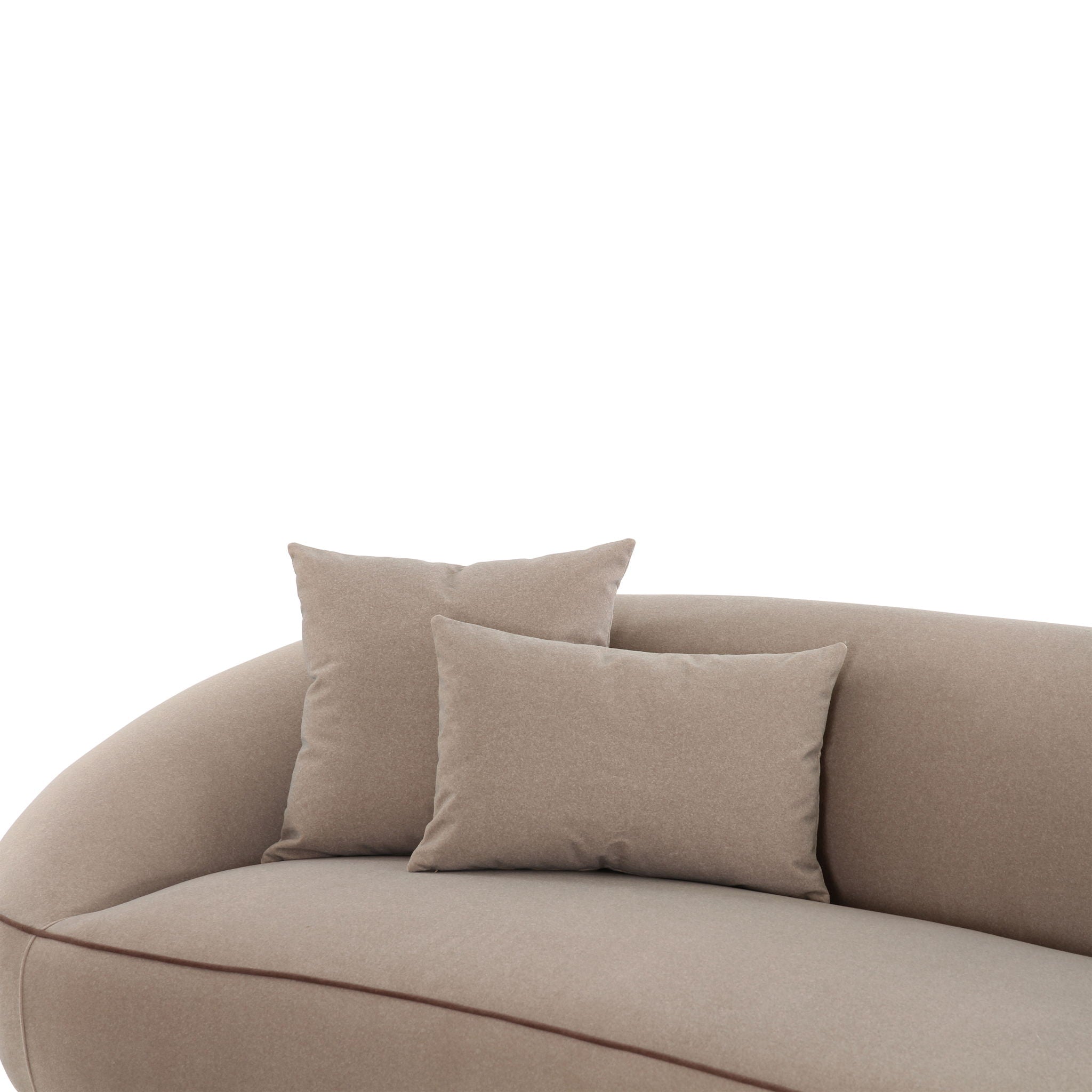 Jenny - Faux Mohair Sofa - Taupe