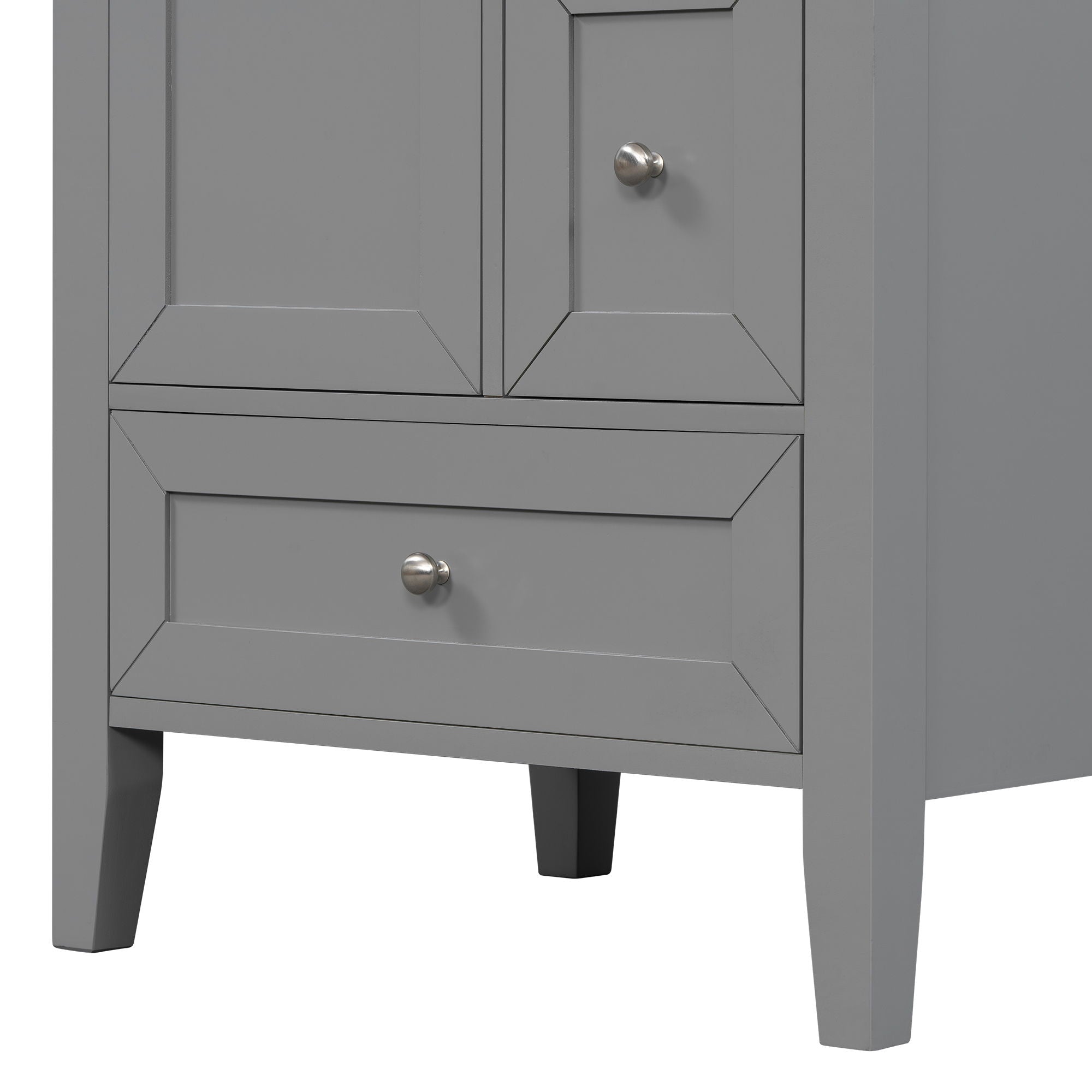 Modern Bathroom Vanity With Sink, Freestanding Cabinet With Drawers And Shelves