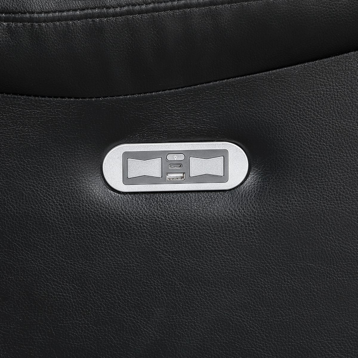 Huron - Power Double Reclining Sofa With Center Drop-Down Cup Holders, Wireless Charger, Magazine Bag, LED And Charging Ports