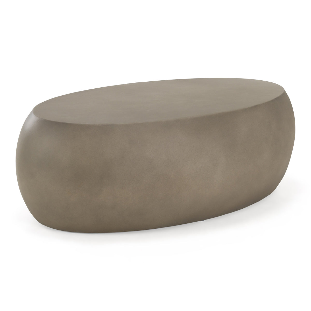 Denny - Modern Grey Fiberform Oval Coffee Table - original 1