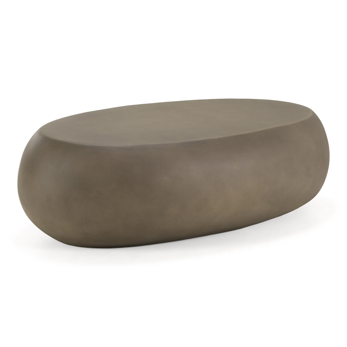 Denny - Modern Grey Fiberform Large Oval Coffee Table - original 1