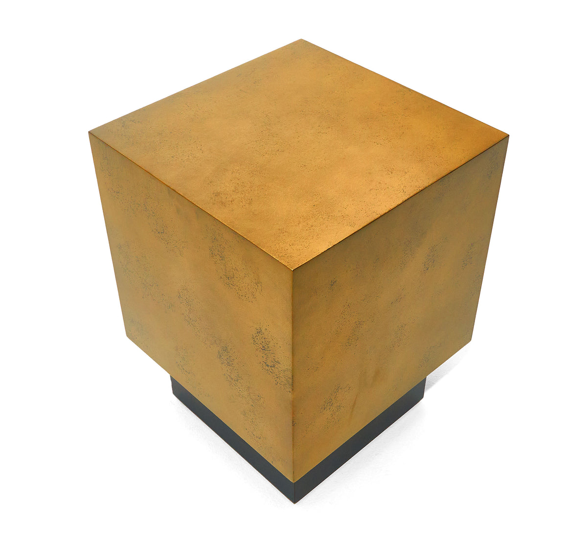 Derek - Modern Metal & Antique Copper End Table