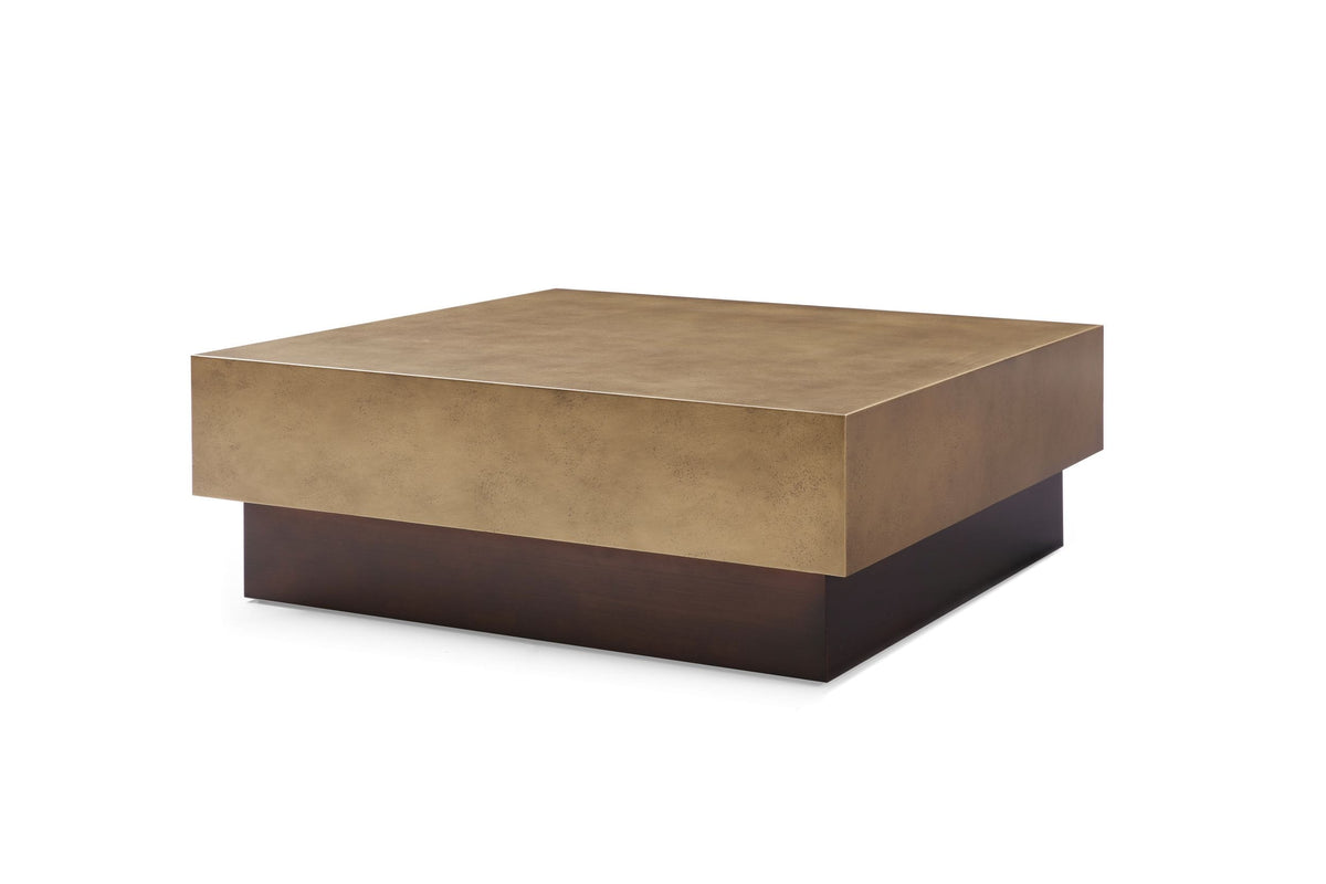 Derek - Modern Metal & Antique Copper Coffee Table