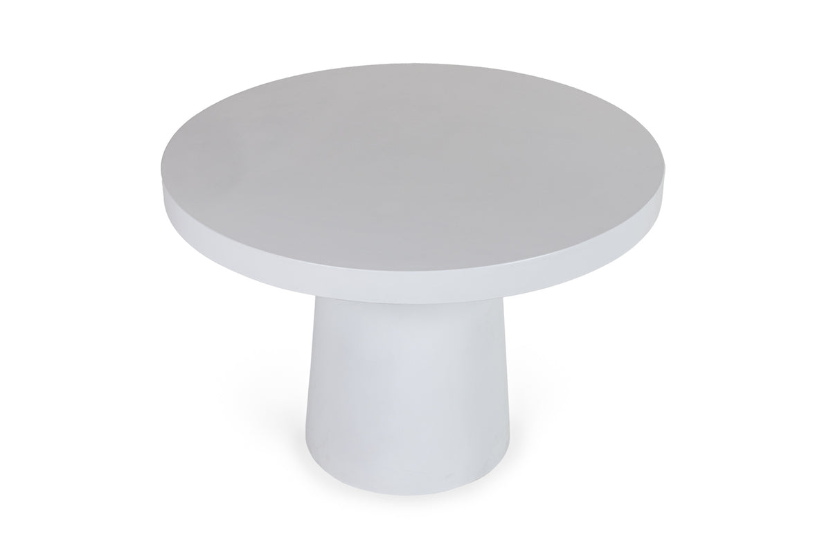 Desoto - Modern White Concrete Round Dining Table