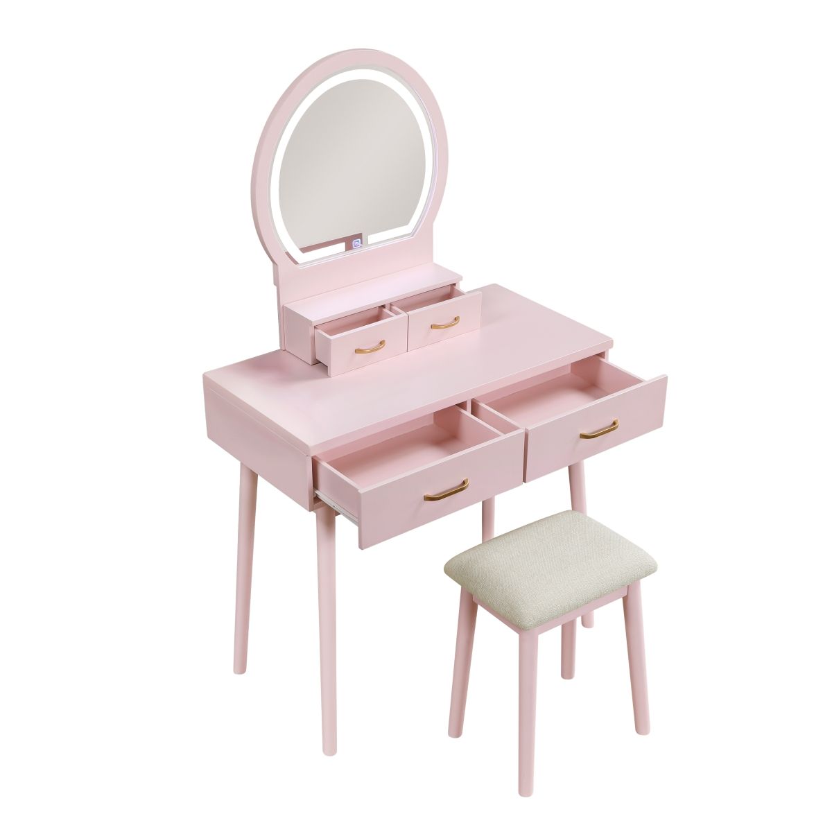 Camilla - Vanity Dresser With Mirror And Stool