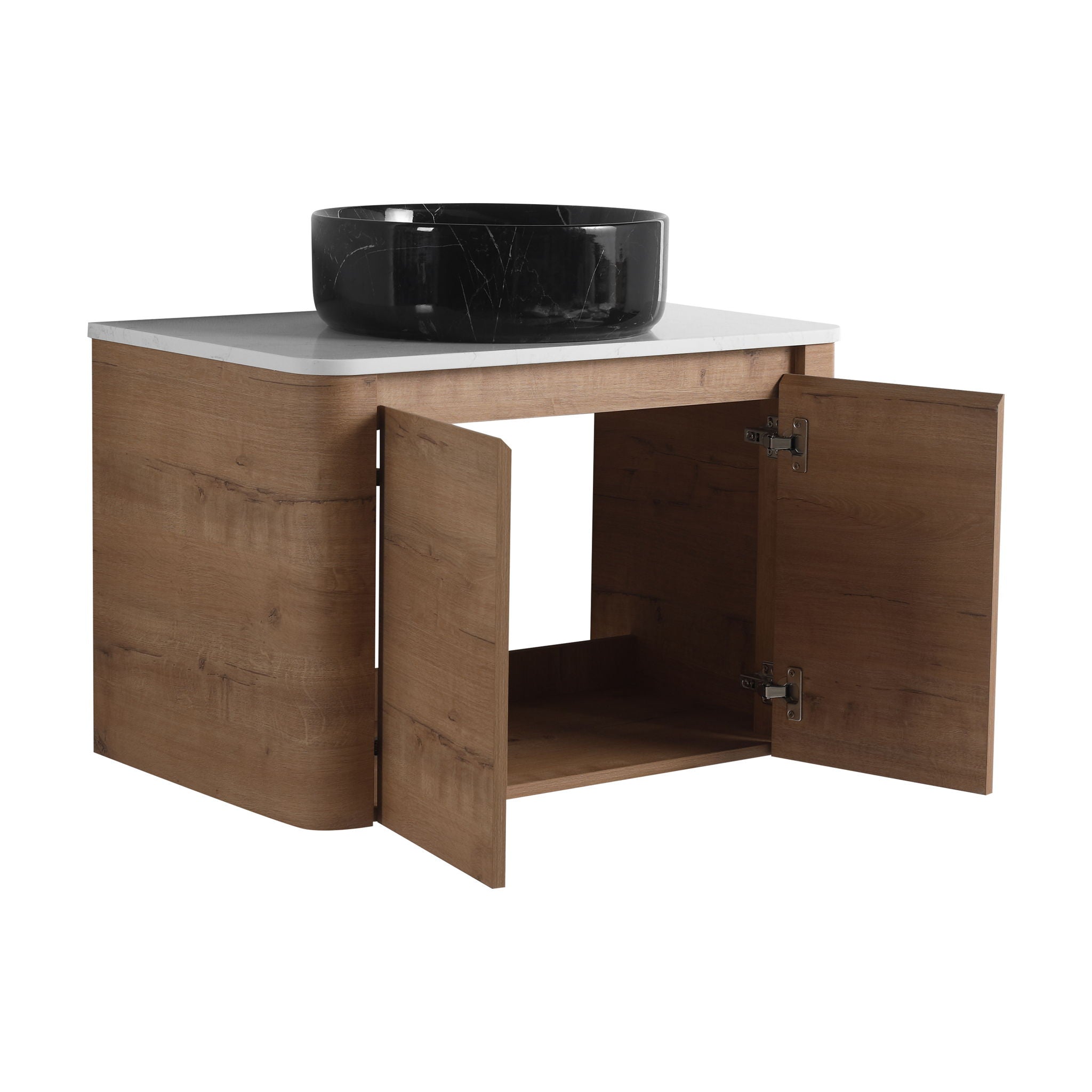 Wall Mounted Bathroom Vanity With Art Sink & 1 Soft Close Door