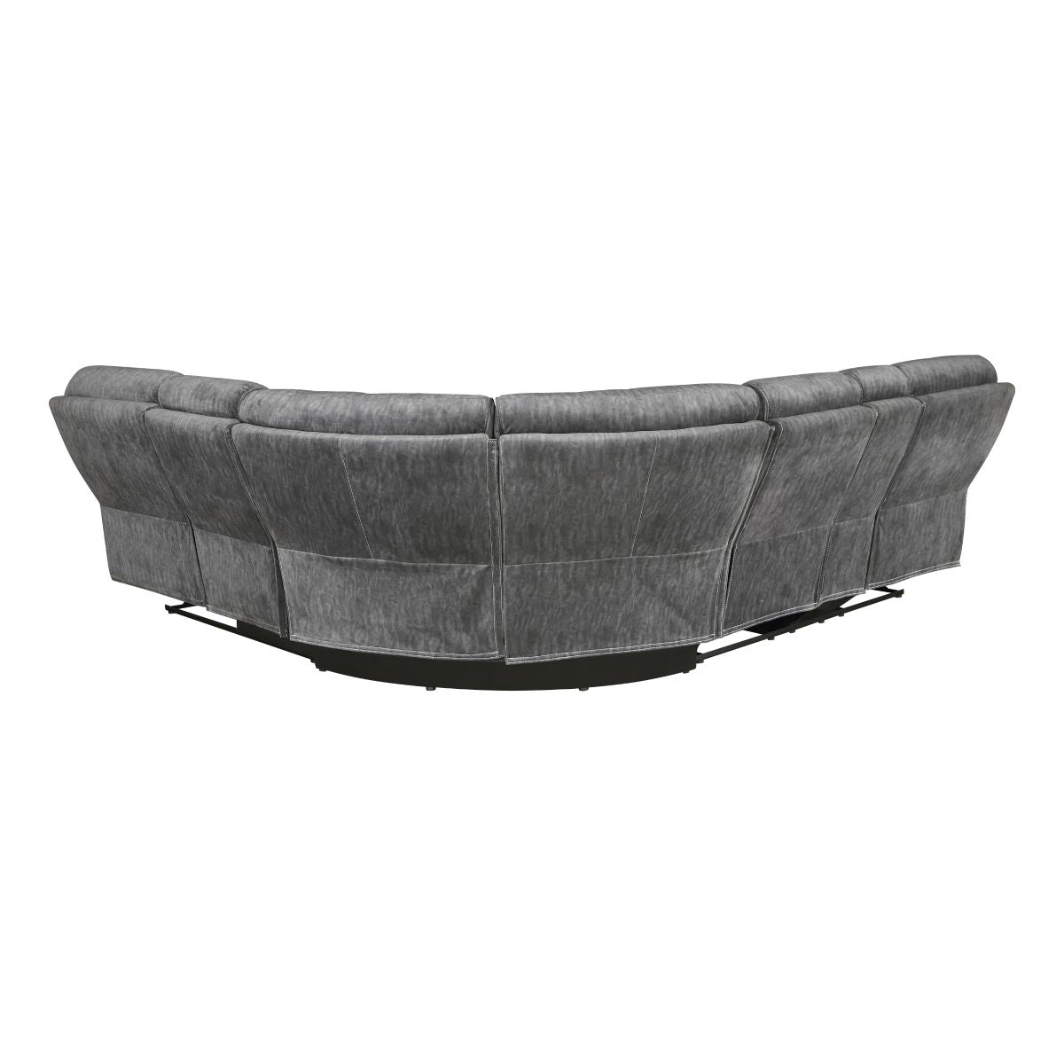 Muirfield - 3 Piece Reclining Sectional With Left Console - Gray