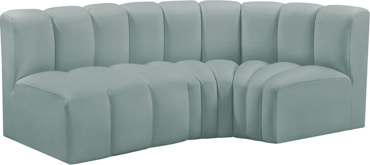 Arc - Faux Leather 3 Piece Sofa