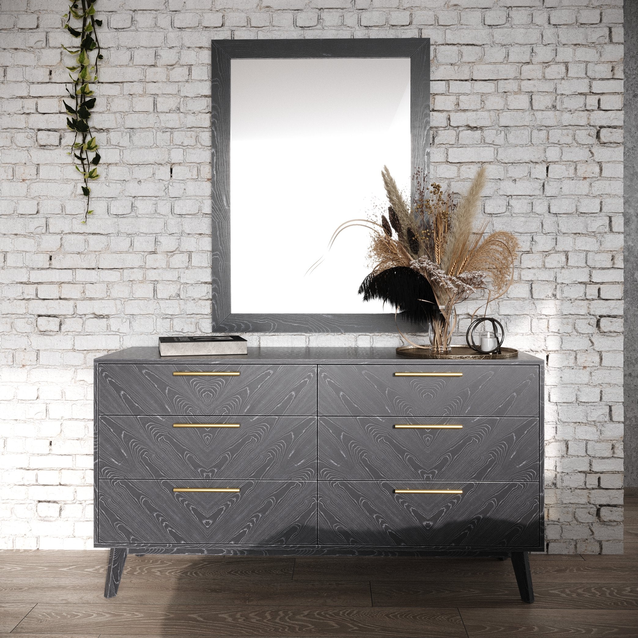 Modrest Diana - Eastern King Modern Grey Ash Bedroom Set
