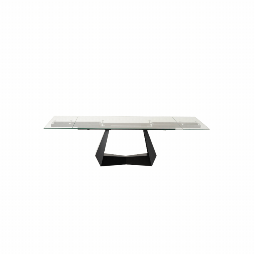 Modrest Maroney - Modern Black and Glass Extendable 70.5"/106" Dining Table