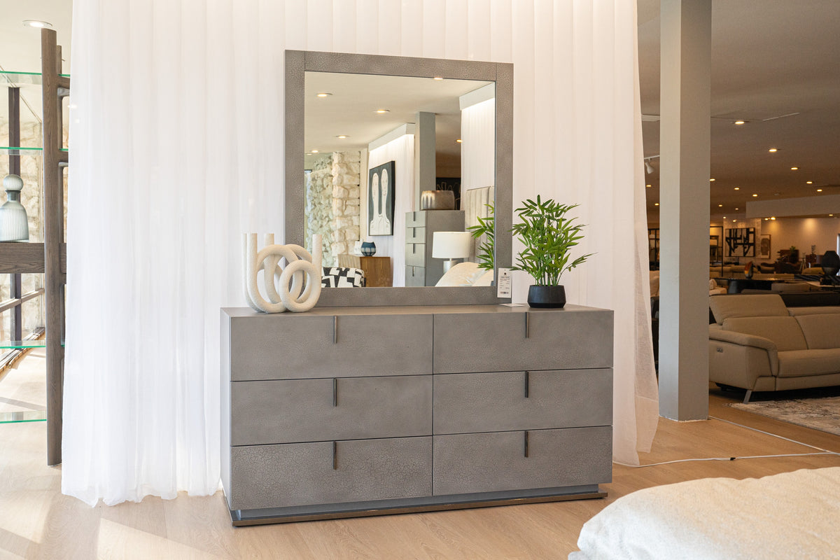 Buckley - Modern Grey Crackle Dresser