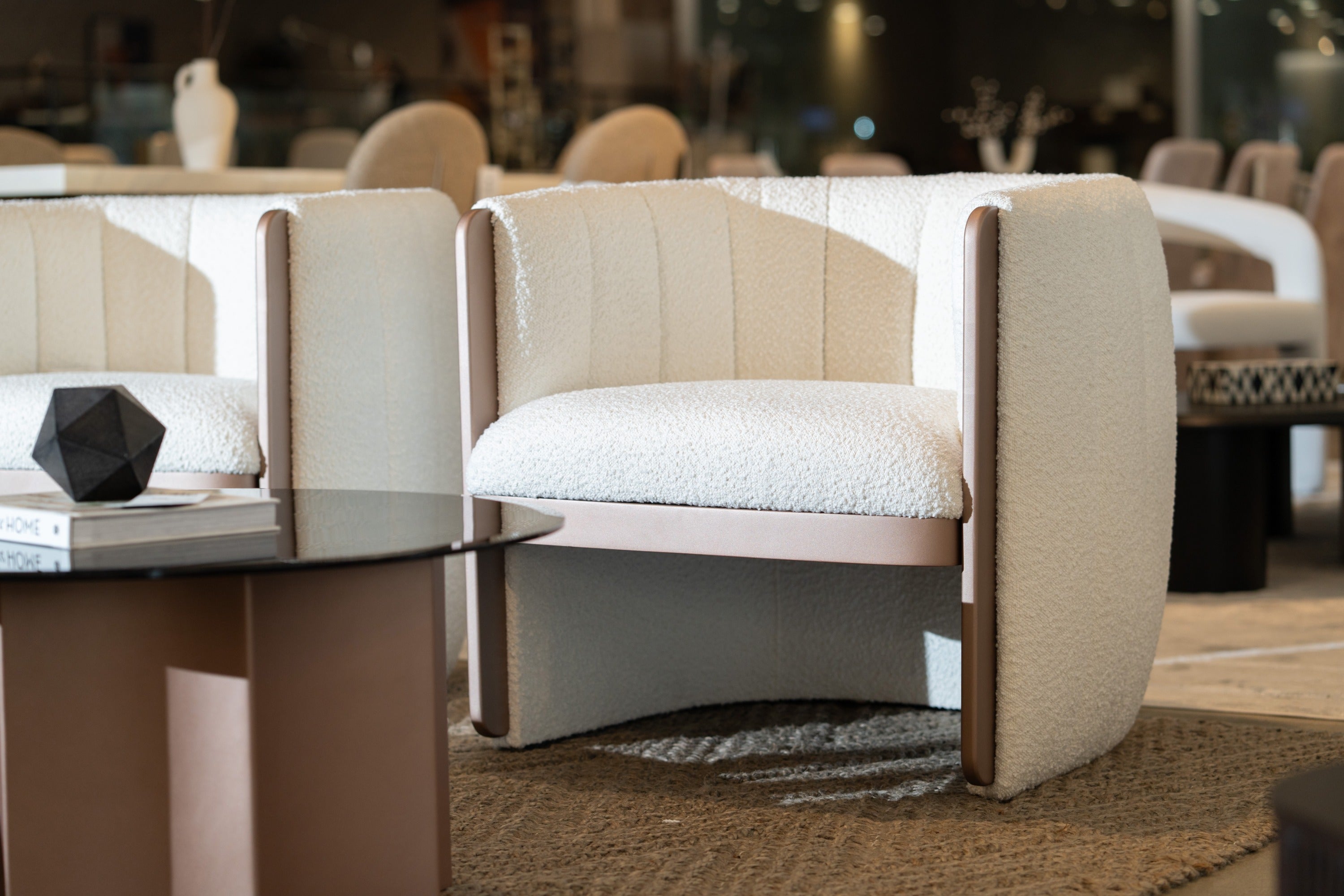 Modrest - Joselyn Modern Cream Fabric Accent Chair