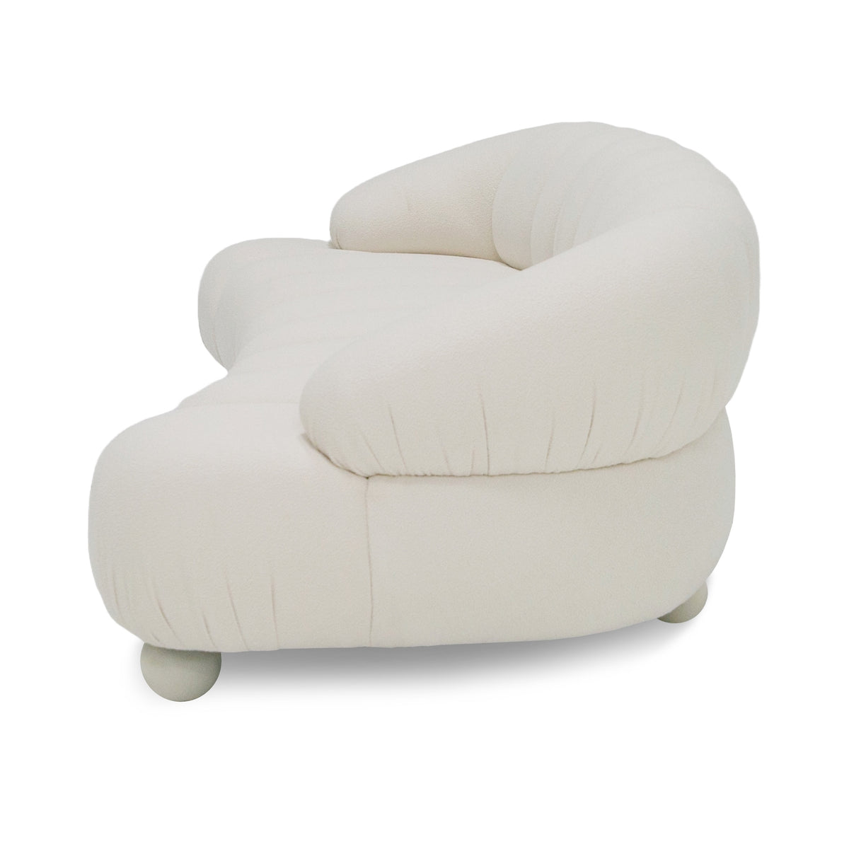 Duran - Contemporary White Fabric 4-Seater Sofa