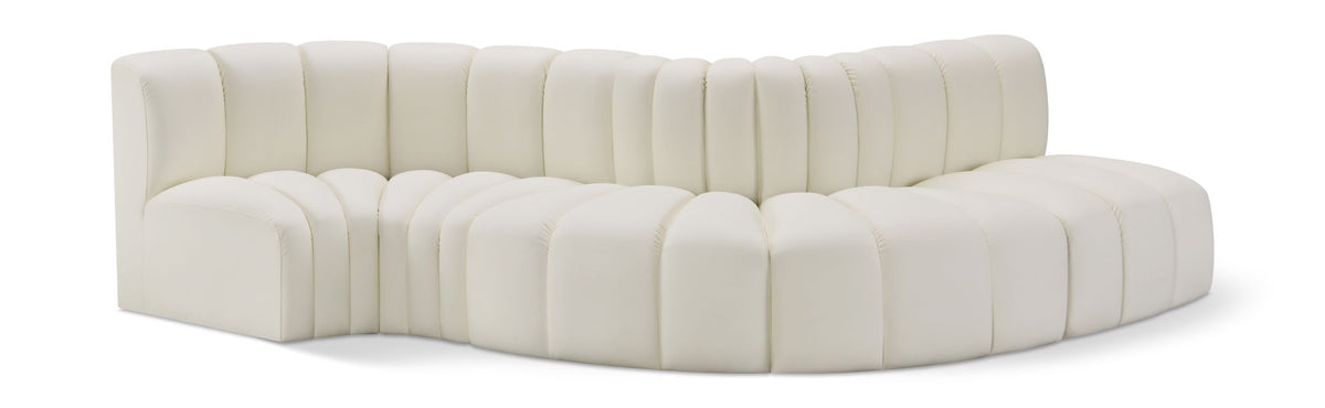Arc - Faux Leather 5 Piece Modular Sofa
