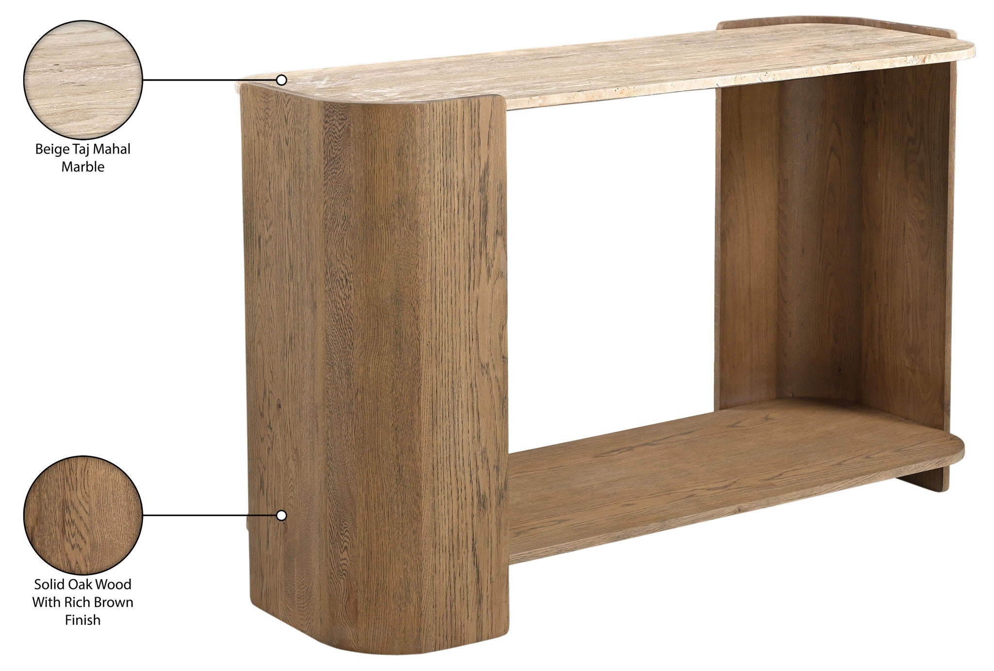 Calabria - Marble And Oak Wood Table