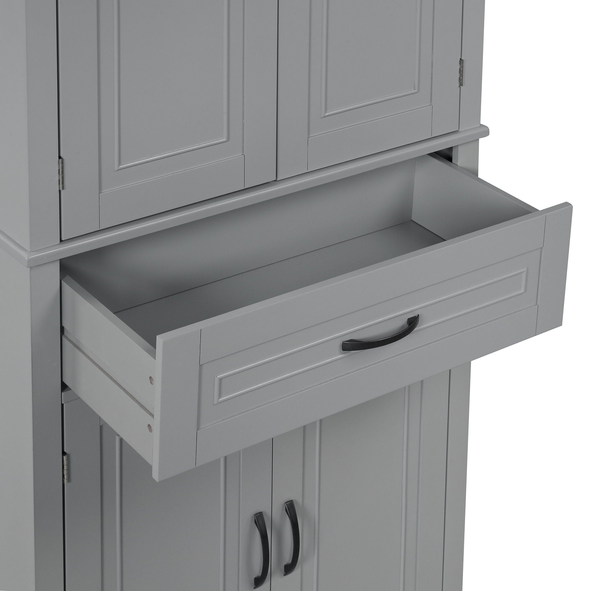 Bathroom Storage Cabinet With Doors And Drawer, Adjustable Shelf