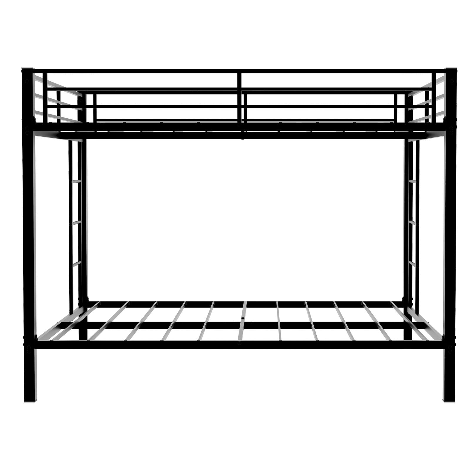 Bunk Bed For Kids, Convertible Frame With Ladders & Guardrail