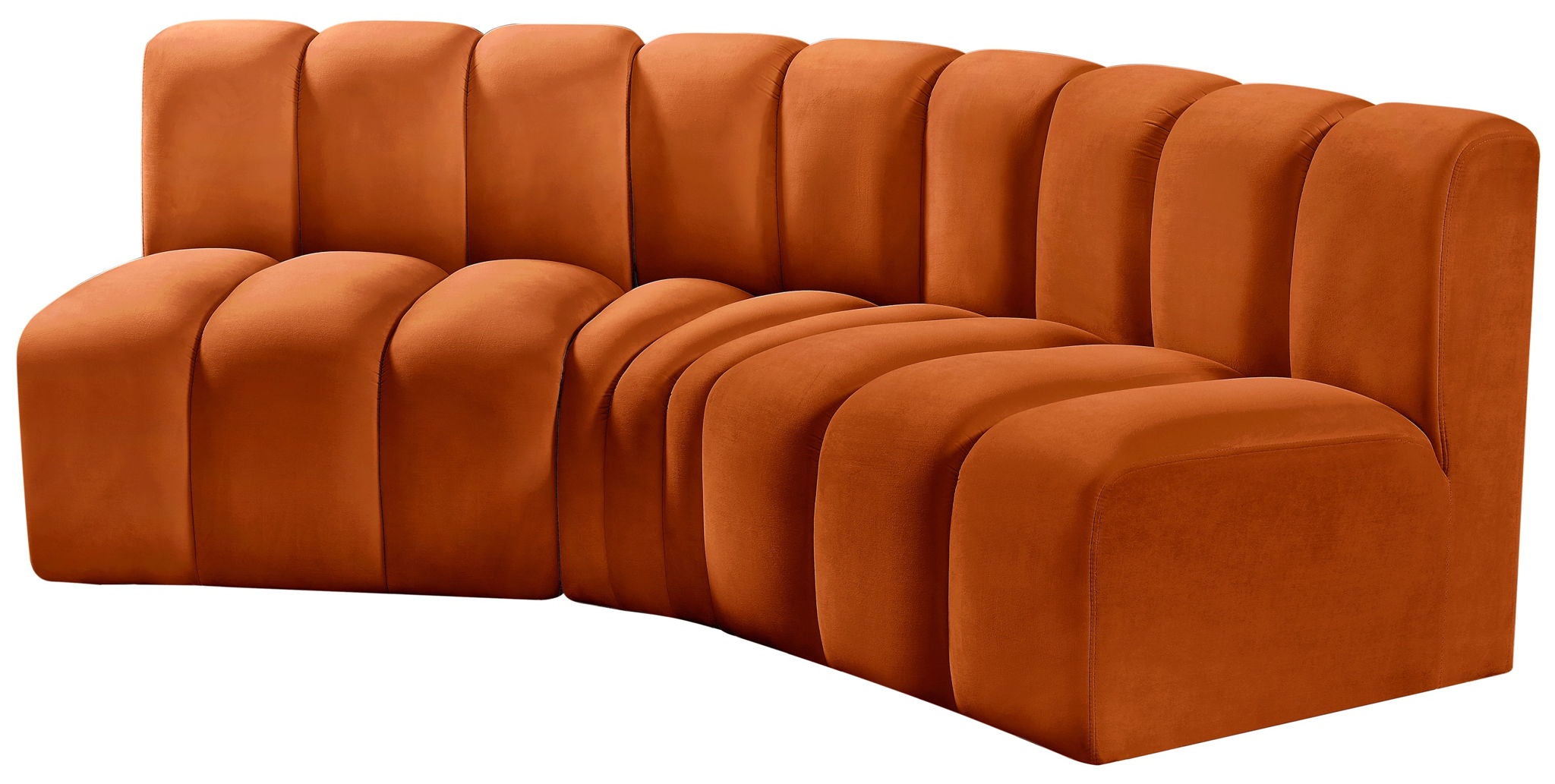Arc - Velvet 3 Piece Modular Corner Sofa