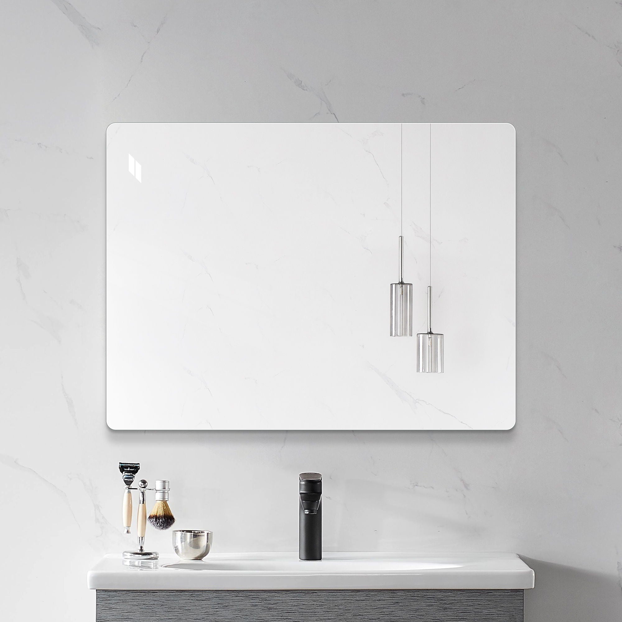 Modern Frameless Bathroom Vanity Mirror