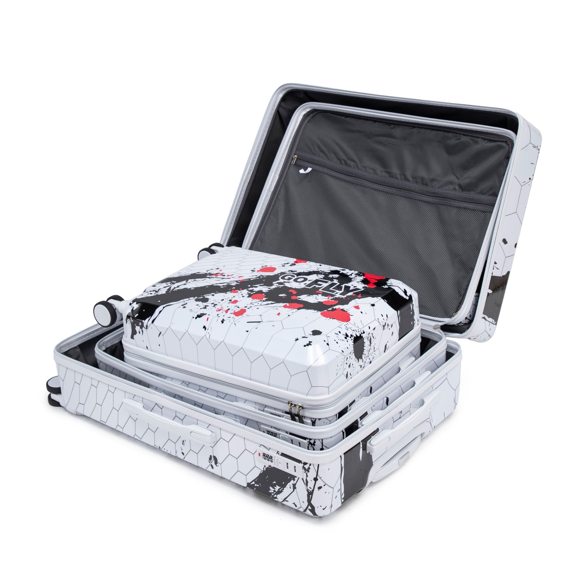 3 Piece With Combination Lock And Silent Wheels