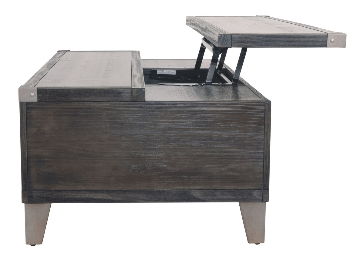 Todoe - Lift Top Cocktail Table - Dark Gray