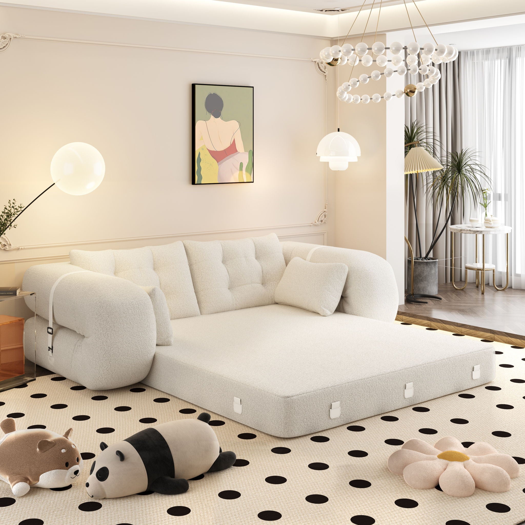 Human Dog Bed, Multi Functional Foldable Sofa Bed, 3 In 1
