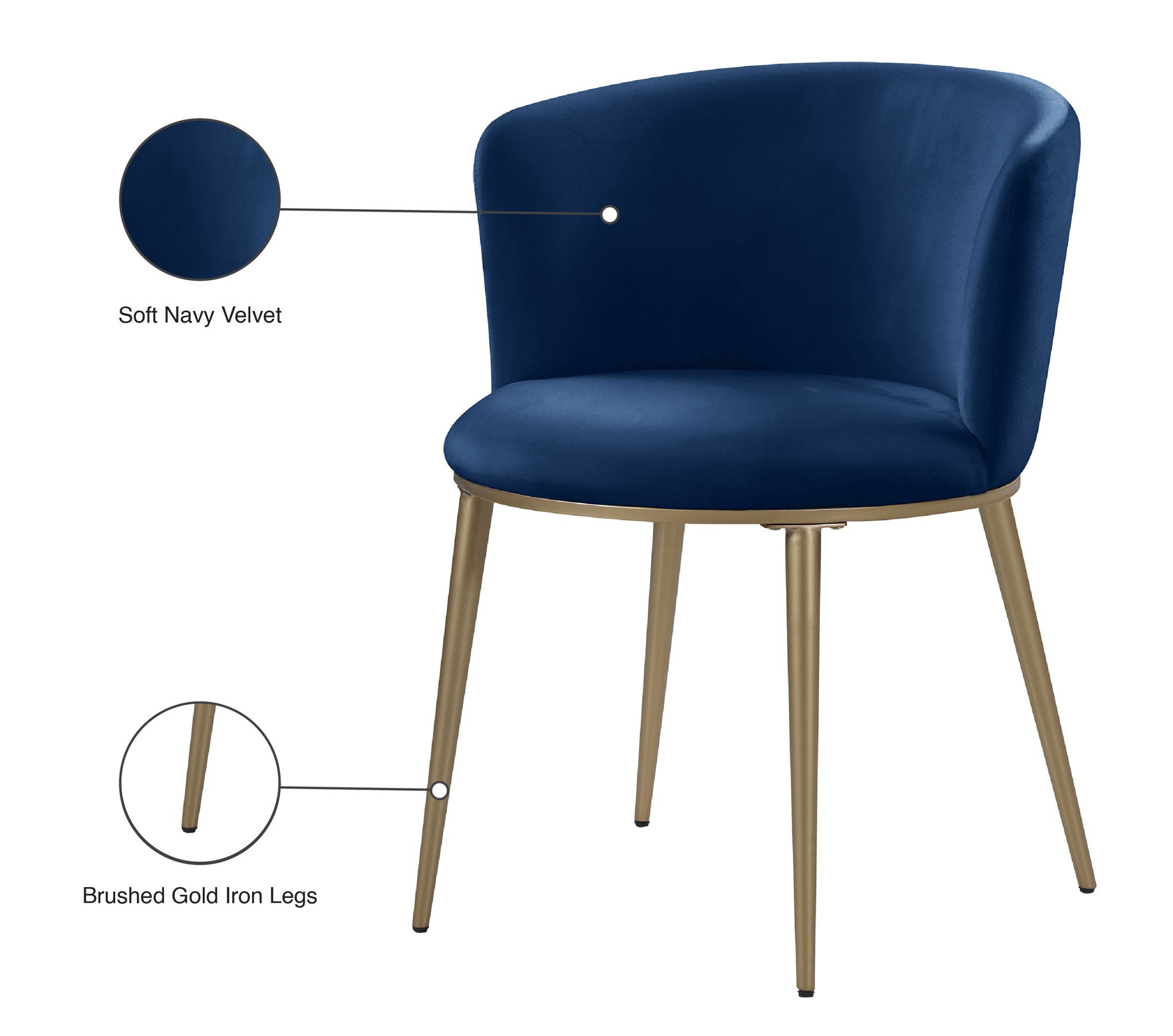 Skylar - Dining Chair with Gold Legs (Set of 2)