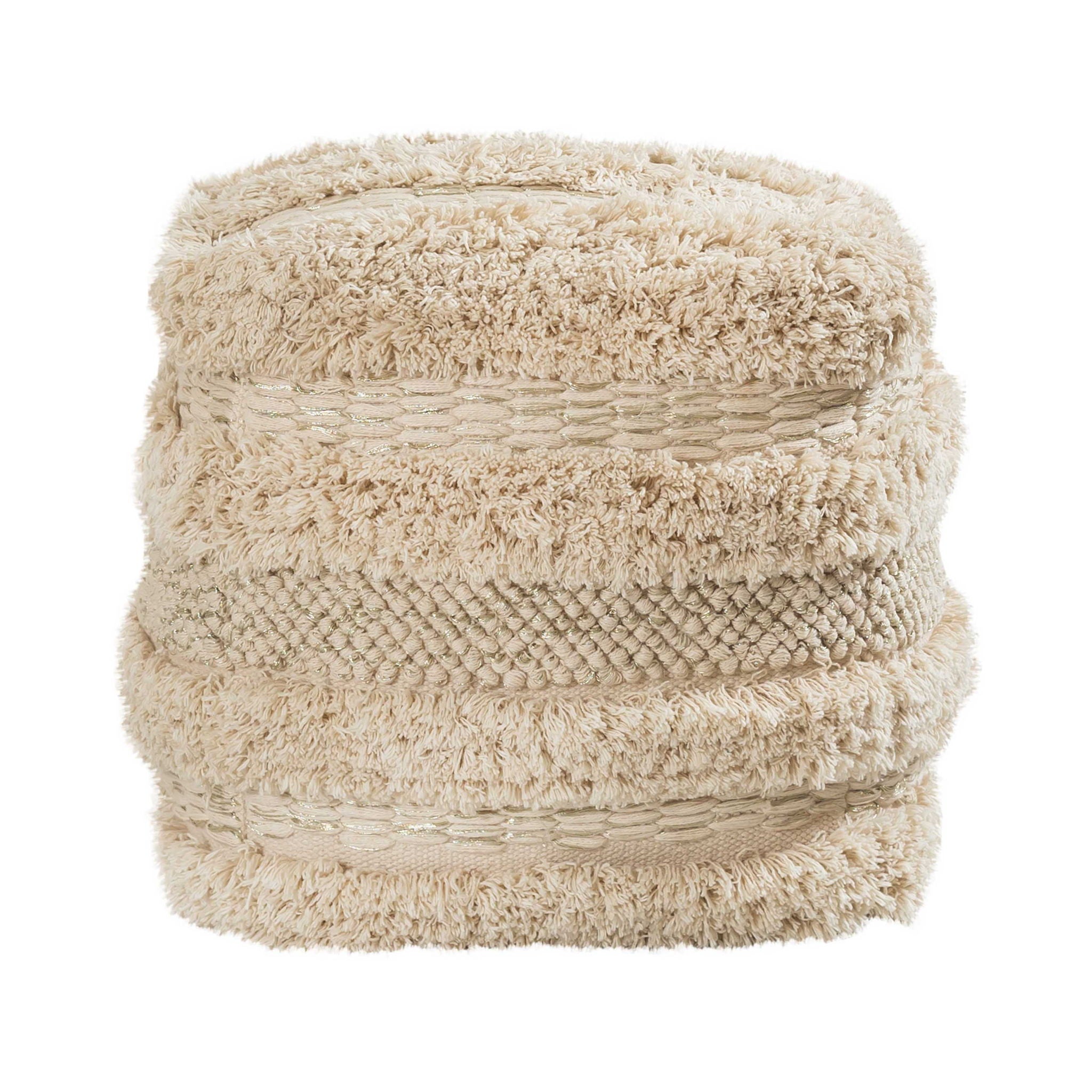 Yorba - Cotton Pouf - Beige