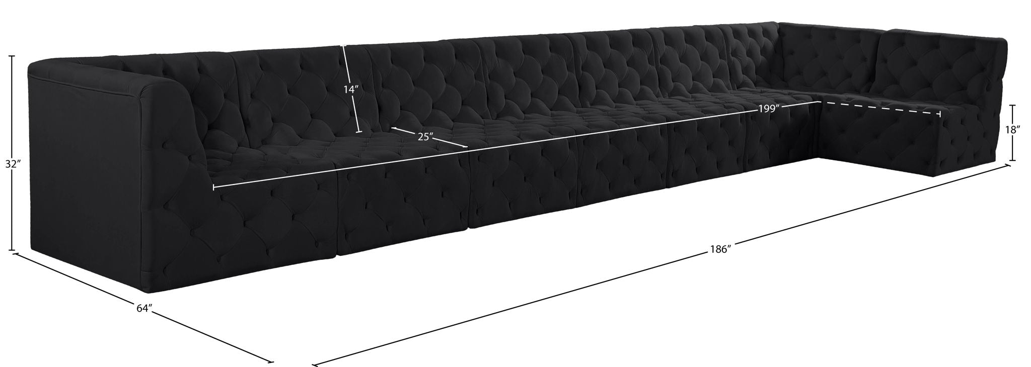 Tuft - 8 Piece Modular Sectional