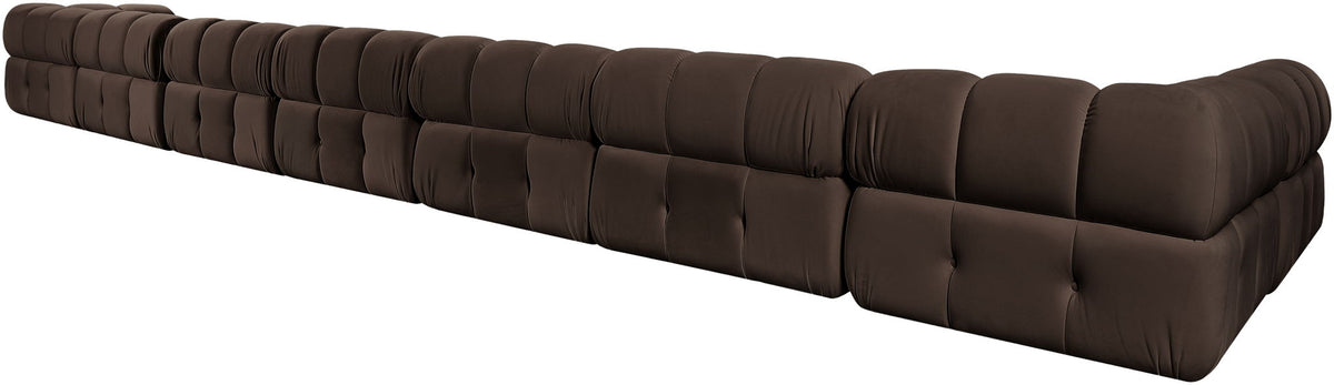Orin - Velvet Performance Fabric Upholstered 8 Piece L-Shaped Sectional