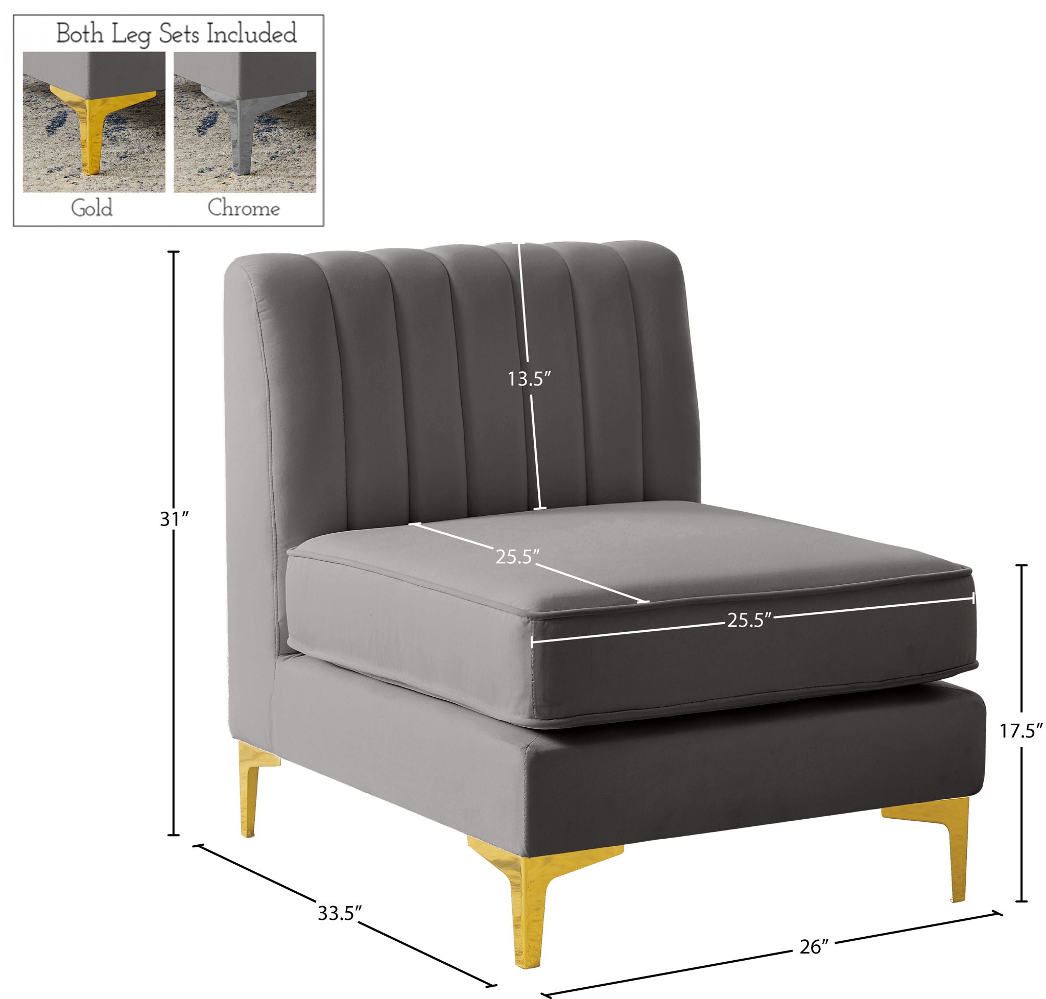 Alina - Armless Chair