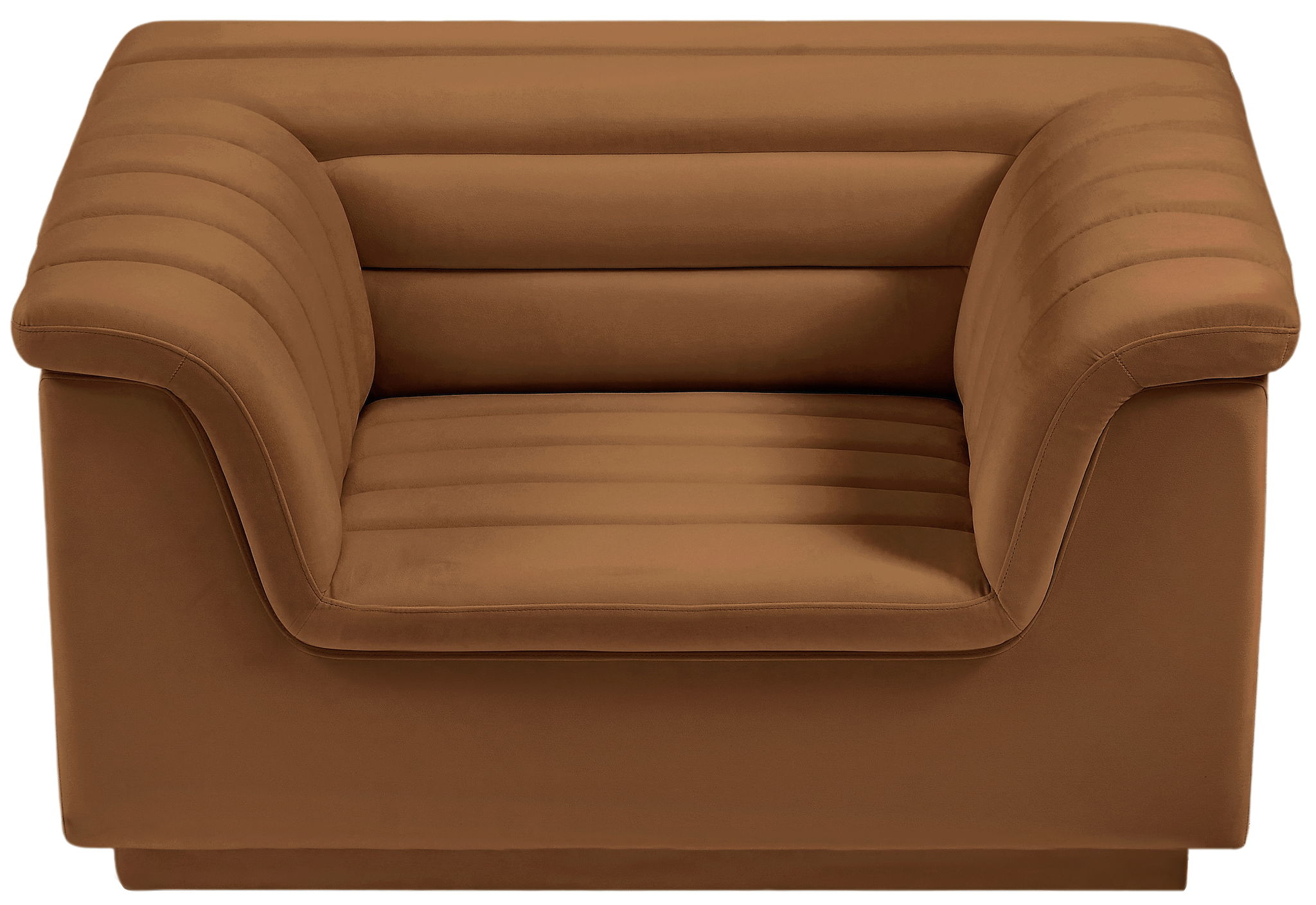 Cascade - Velvet Chair - Saddle