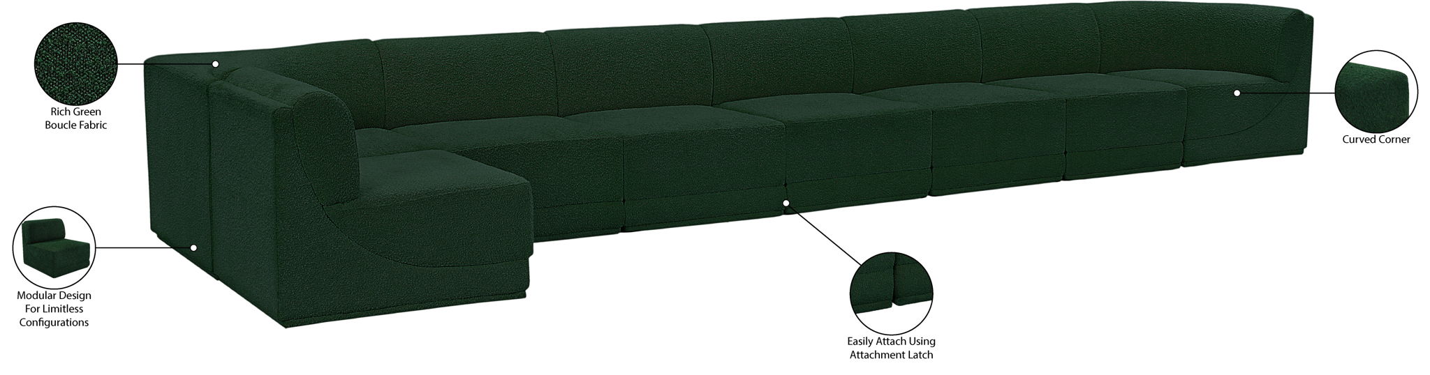 Ollie - 8 Piece Modular Sectional
