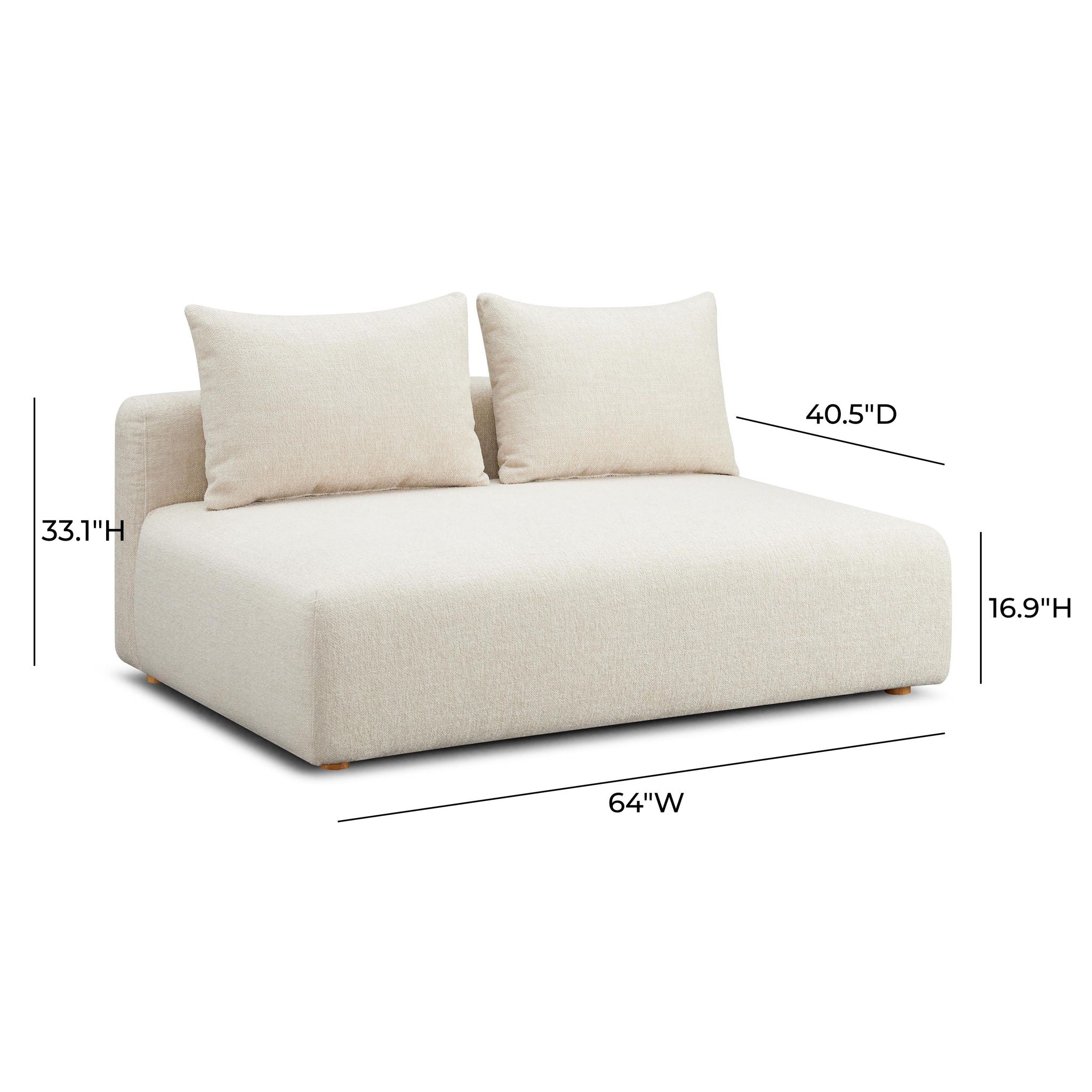 Hangover - Modular Loveseat - Cream