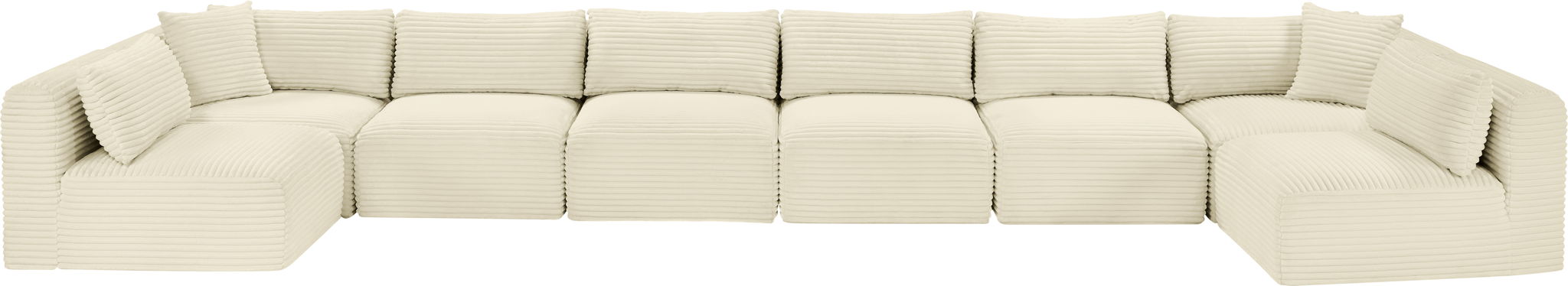 Shaggy - 8 Piece Modular U-Shaped Armless Sectional