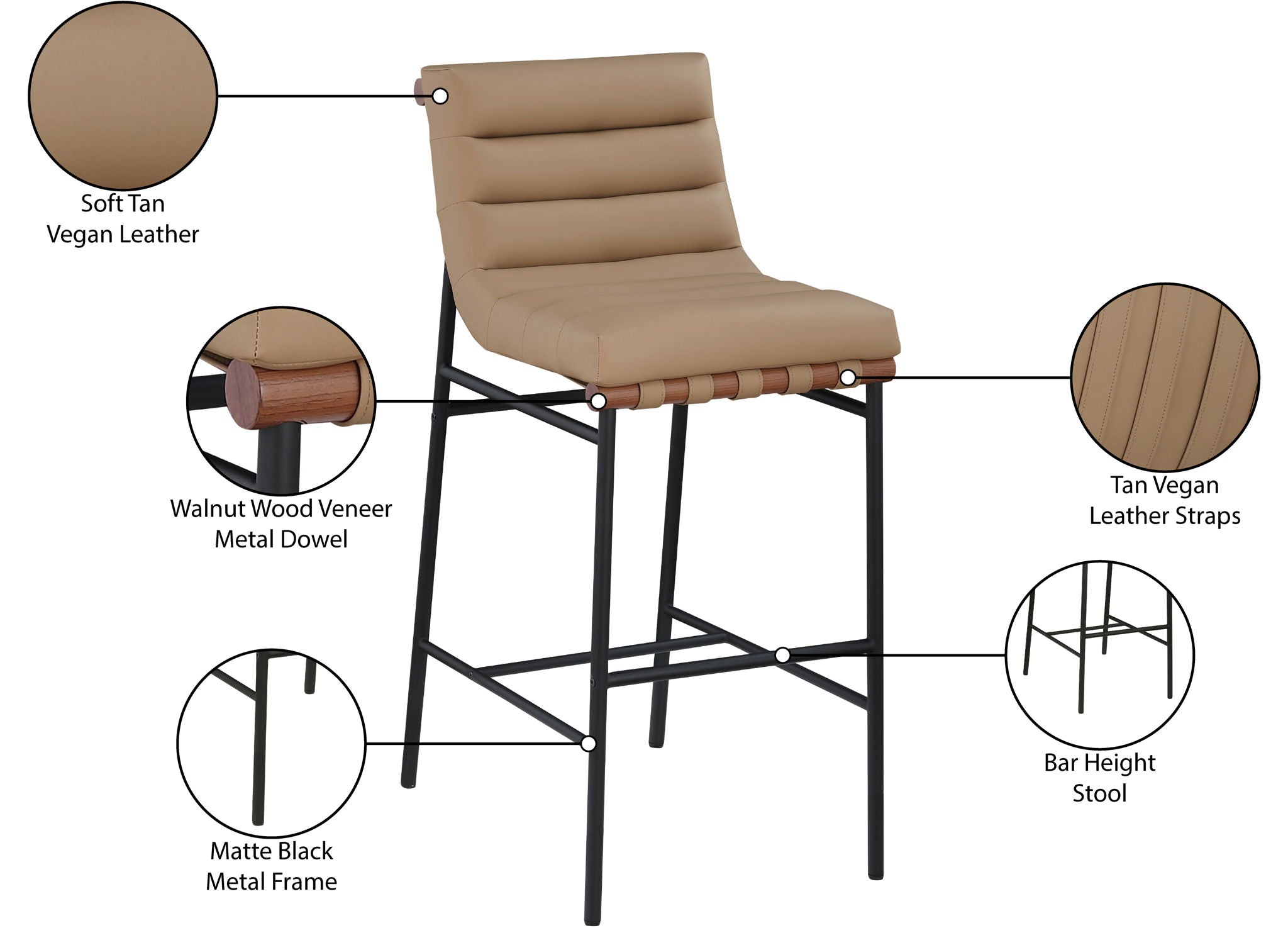 Burke - Bar Stool - Tan