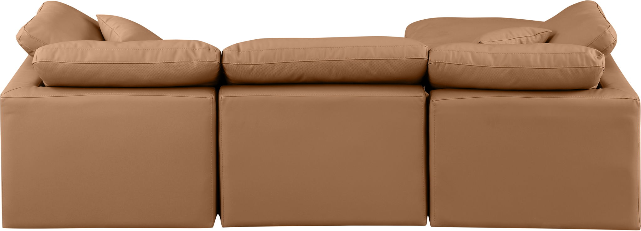 Indulge - Faux Leather 4 Piece Modular Sectional With Chaise