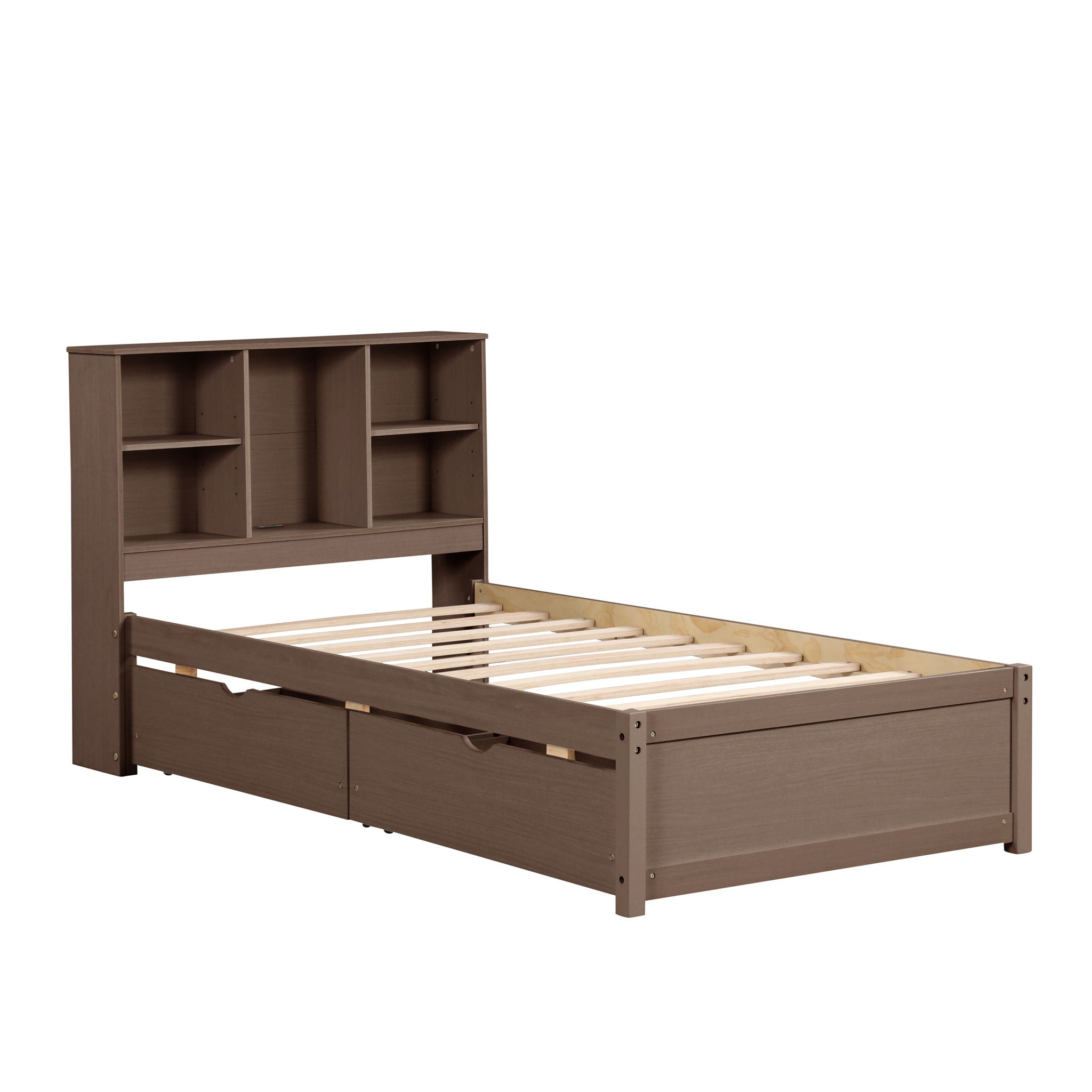 Bed Frame With Built In USB Port And 2 Drawers