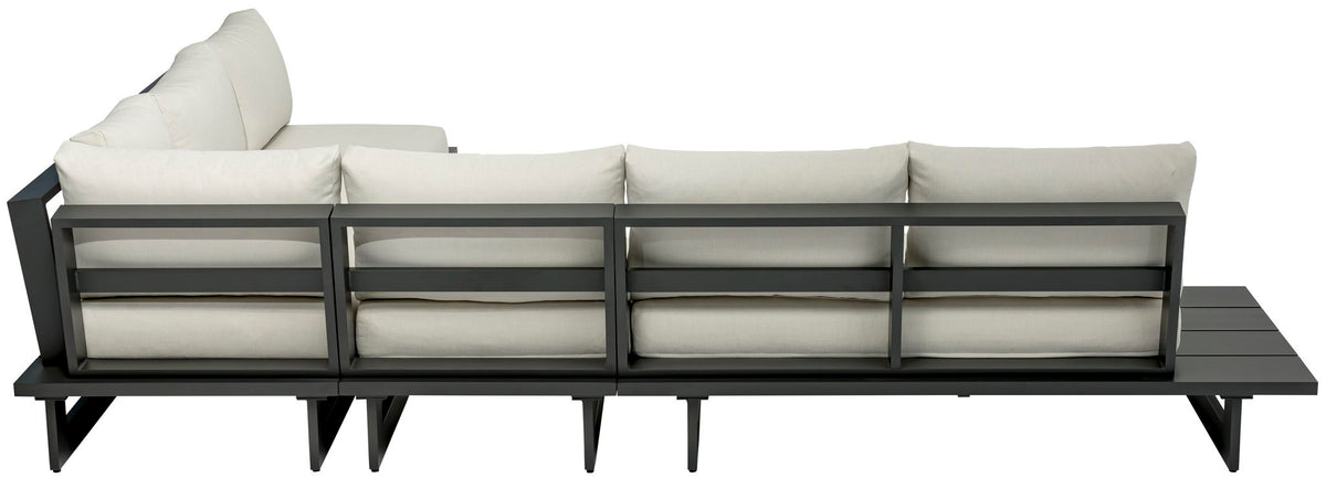 Maldives - 4 Piece Water Resistant Outdoor Patio Modular Sectional With Gray Base