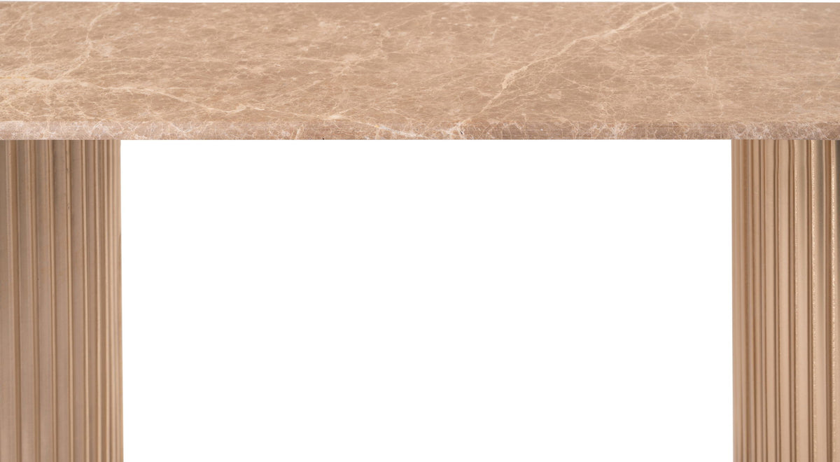 Cindra - Genuine Marble Top And Iron Base Console Table