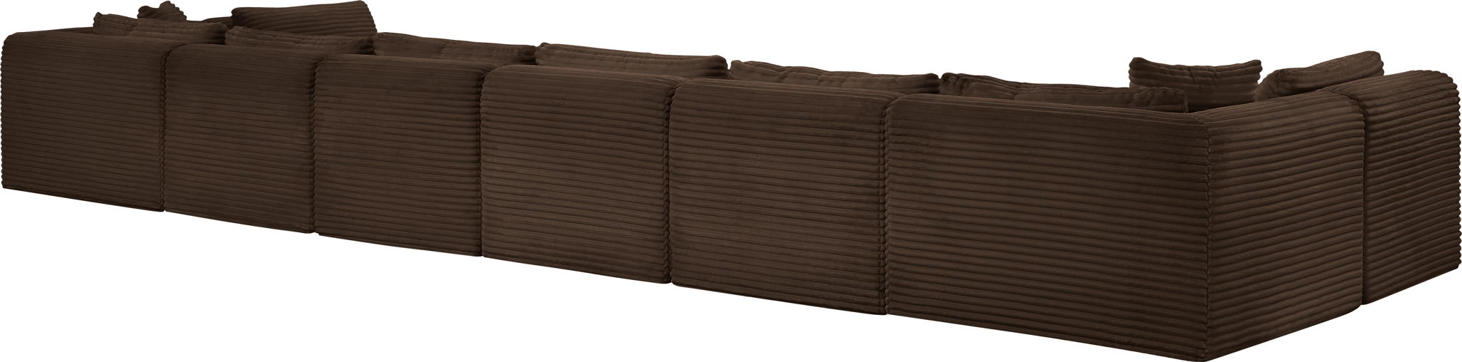 Shaggy - 8 Piece Modular U-Shaped Armless Sectional