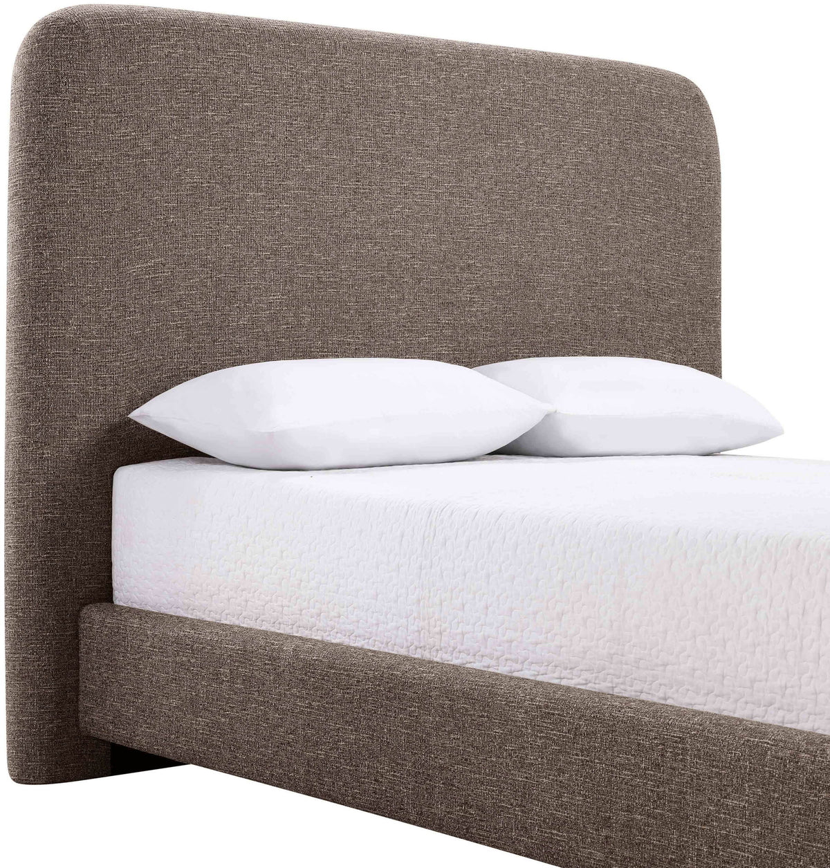 Fira - Linen Textured Fabric Upholstered Bed