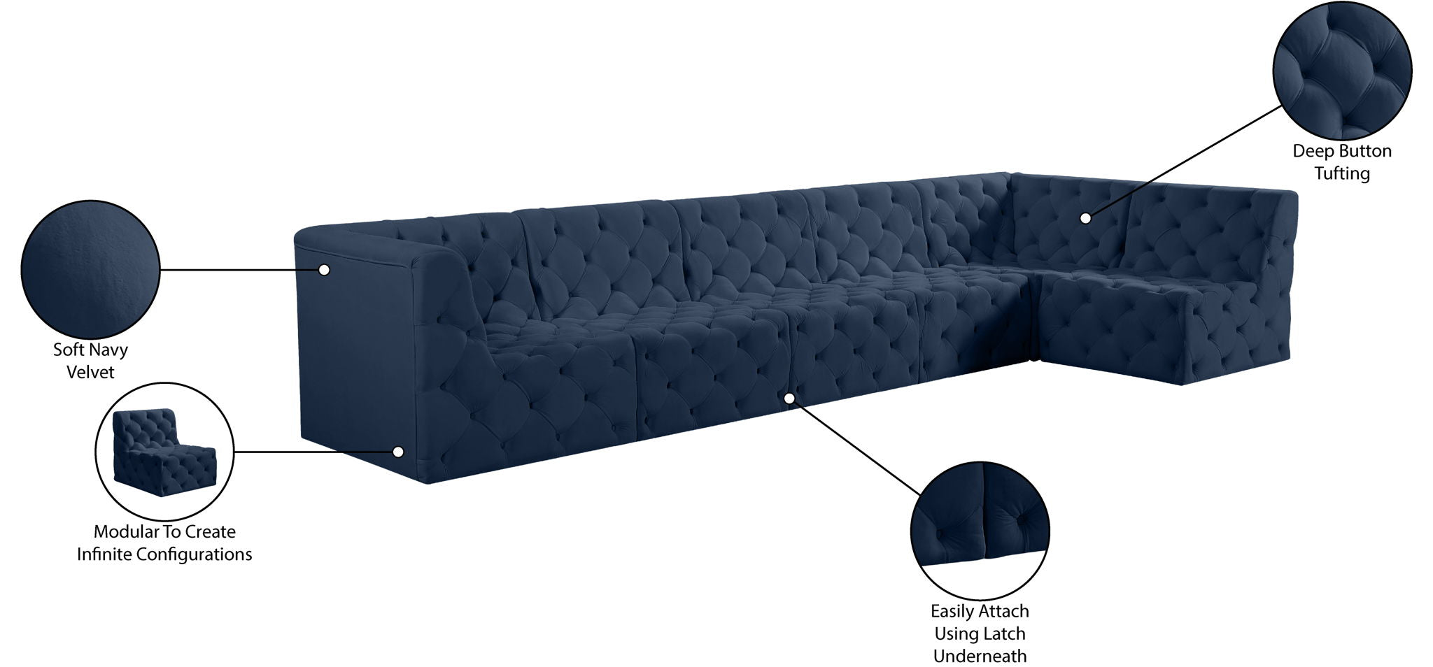Tuft - 6 Piece Modular Sectional